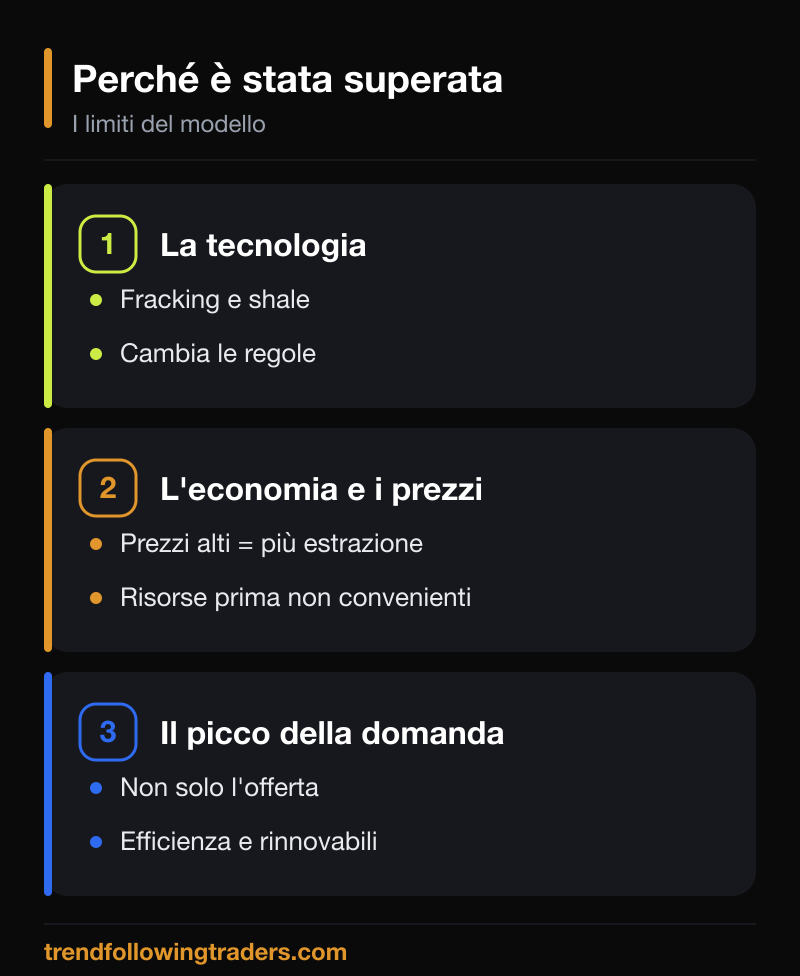 Infografica: perché la curva di Hubbert è stata superata, tecnologia, prezzi e picco della domanda