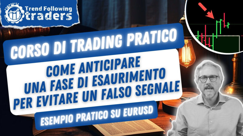 Corso di Trading Pratico – Come anticipare una fase di esaurimento per evitare un falso segnale