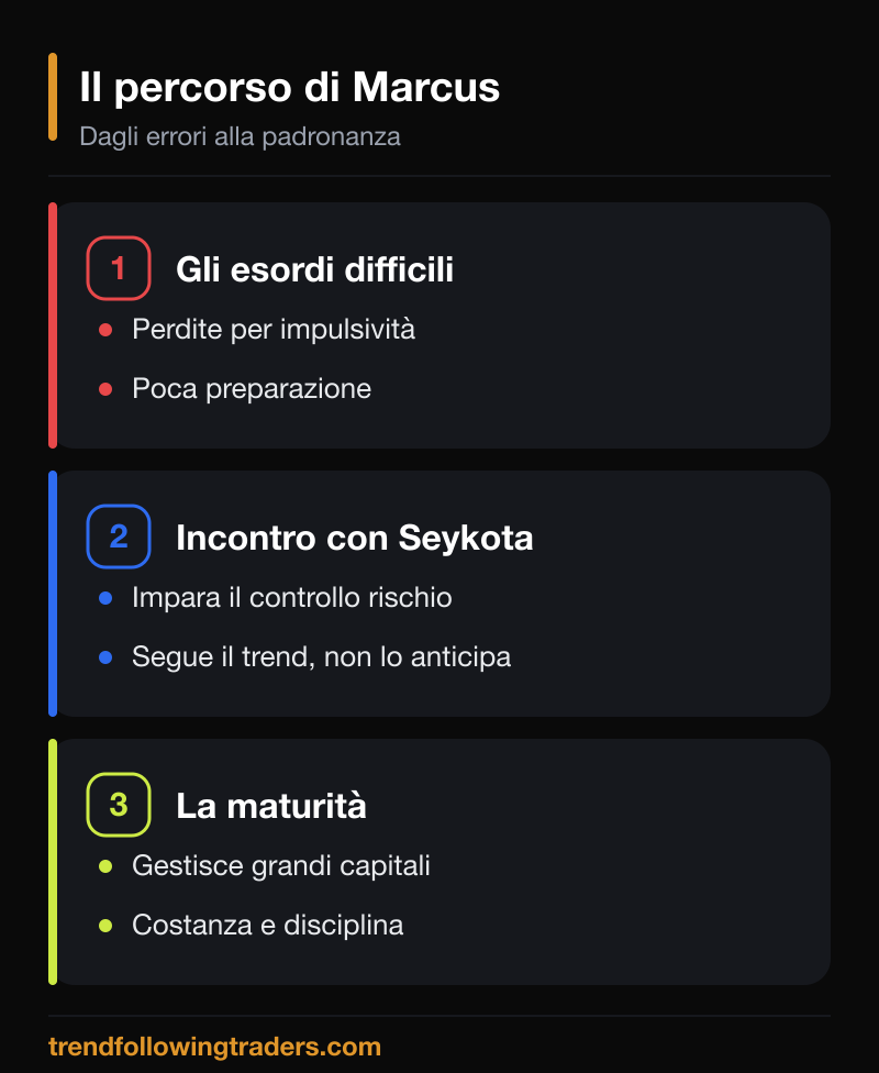 Il percorso di Michael Marcus: esordi, incontro con Seykota, maturità da trader.