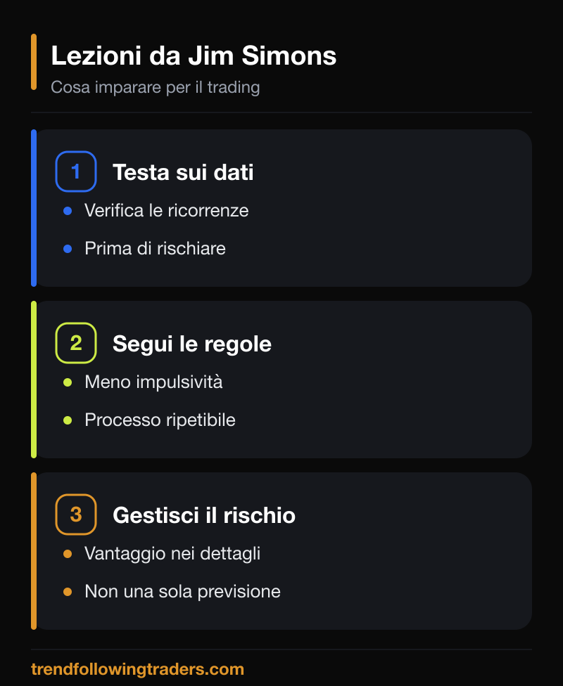 Le lezioni di Jim Simons per il trader: dati, regole, disciplina e gestione del rischio