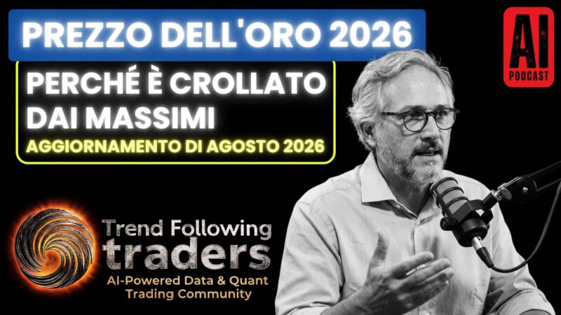 Prezzo dell'oro 2026: perché è crollato dai massimi