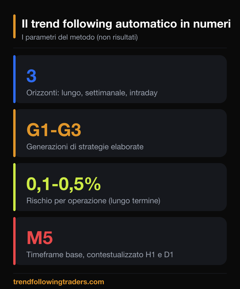 Trend following automatico in numeri: orizzonti, generazioni e parametri