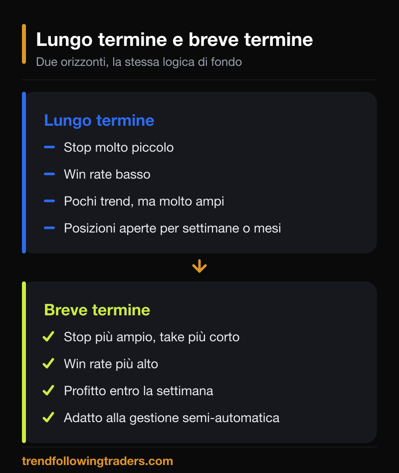 Trend following automatico: lungo termine e breve termine a confronto